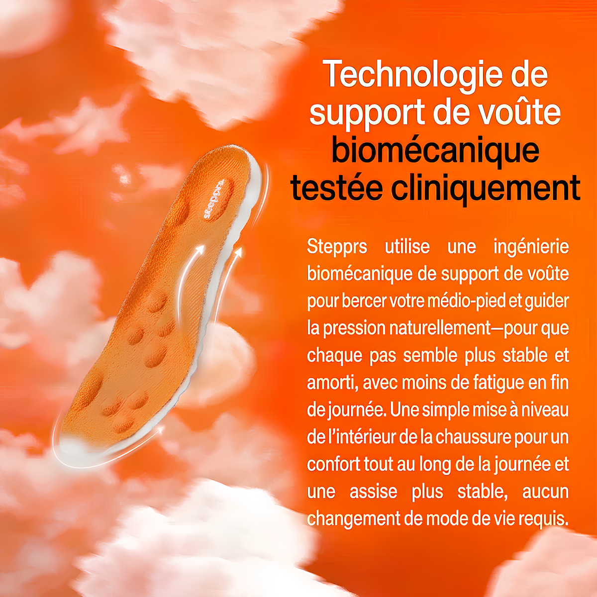 Semelles orthopédiques à mémoire de forme