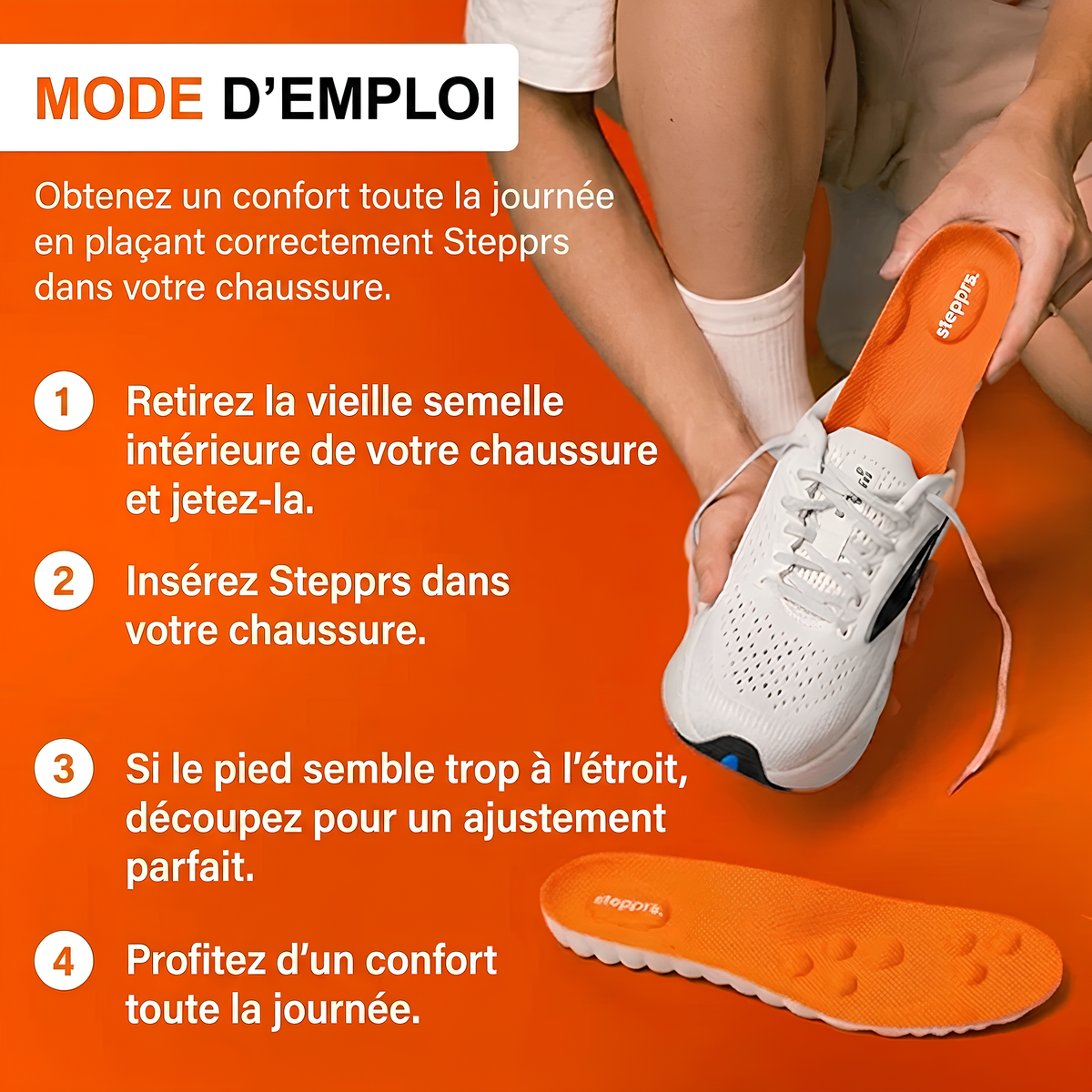 Semelles orthopédiques à mémoire de forme